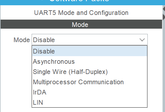 different UART modes